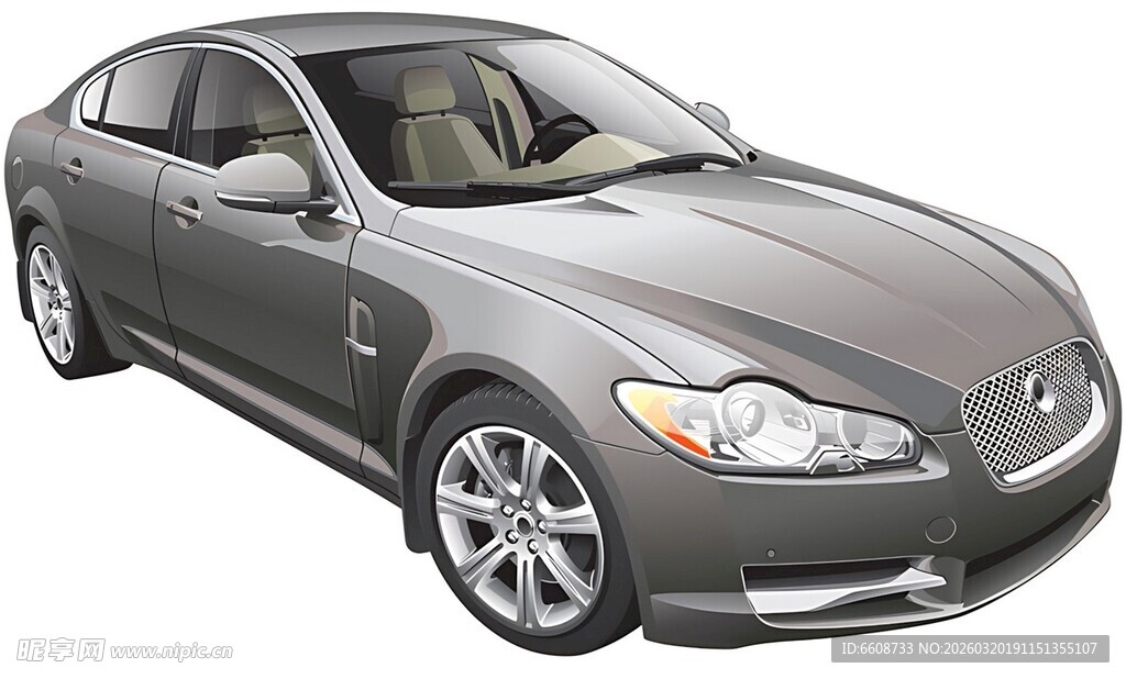 银灰色时尚轿车