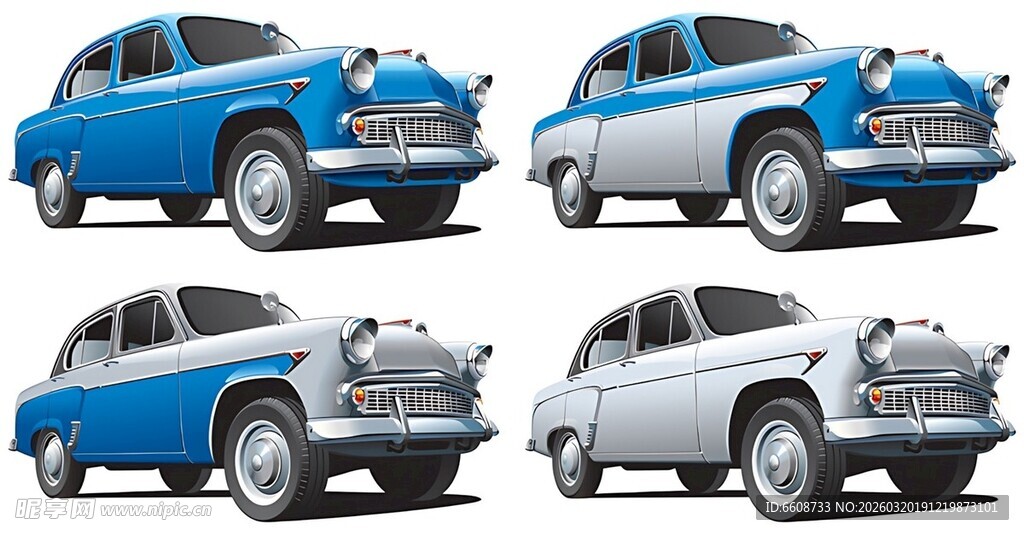 复古双色经典汽车展示