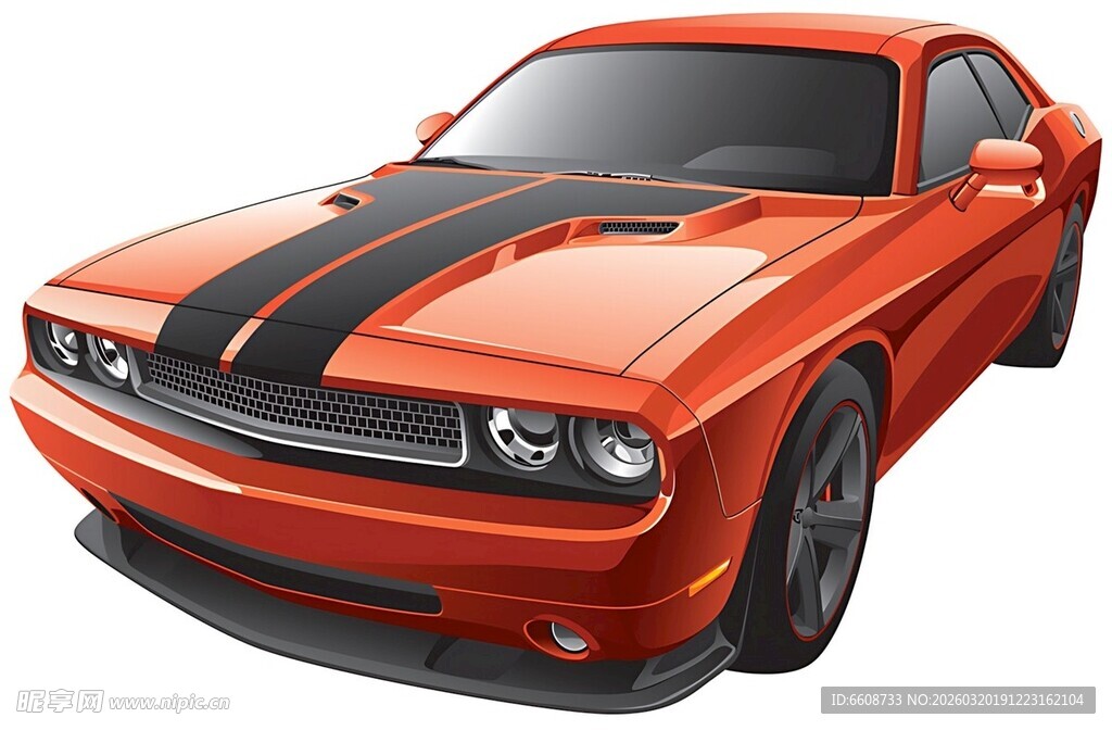 红色酷炫跑车