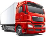 红色货运卡车