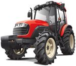 红色农用拖拉机