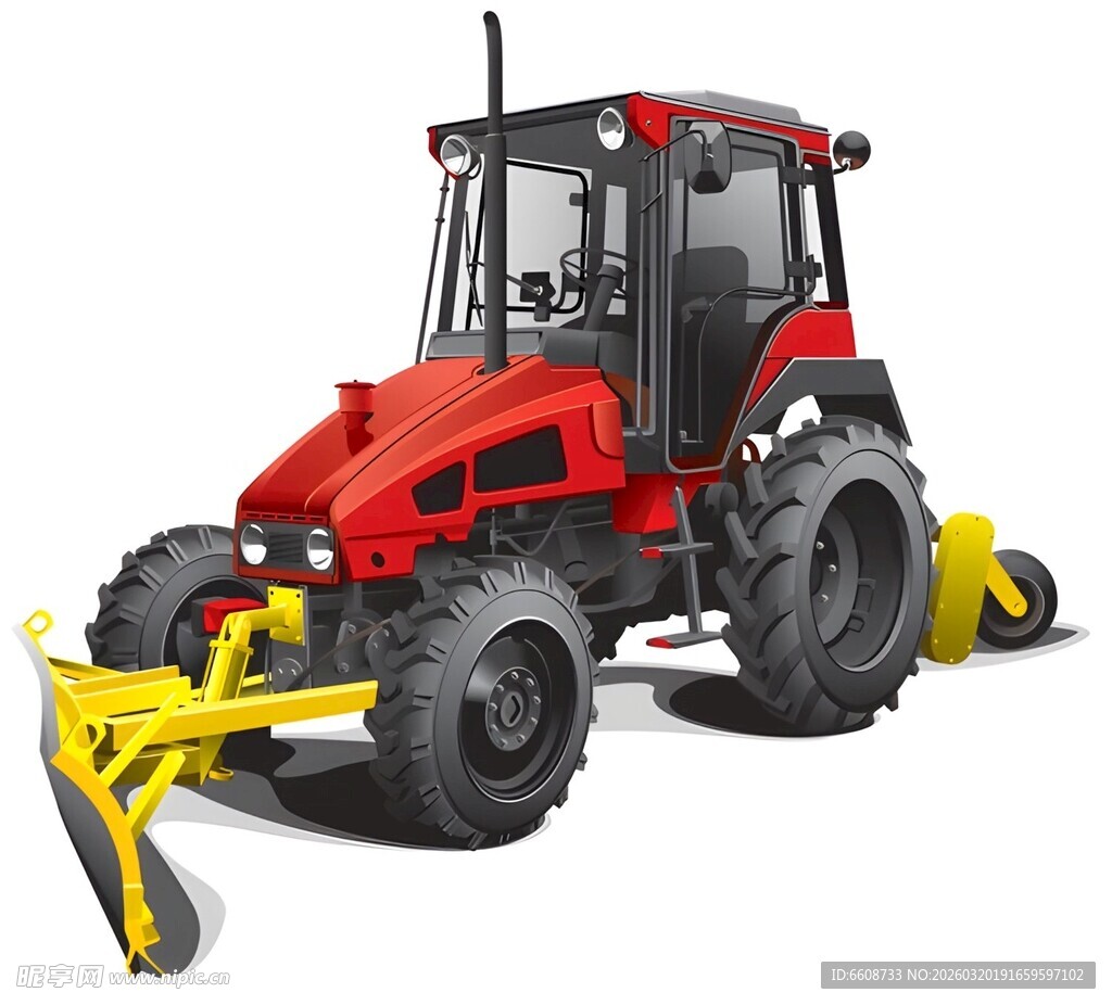 红色多功能农用拖拉机