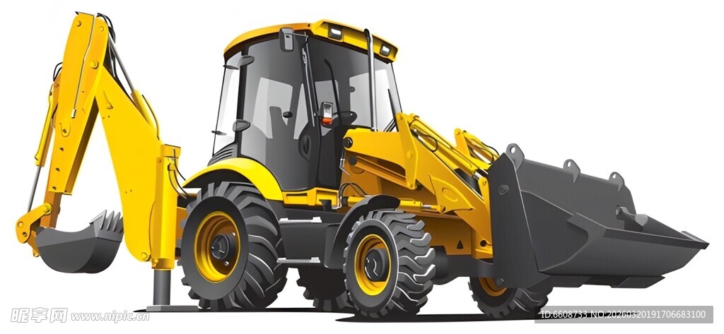 黄色多功能挖掘机