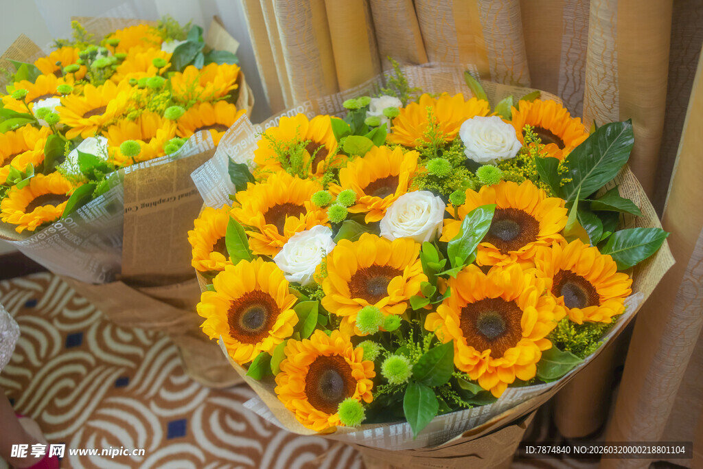 精美向日葵花束