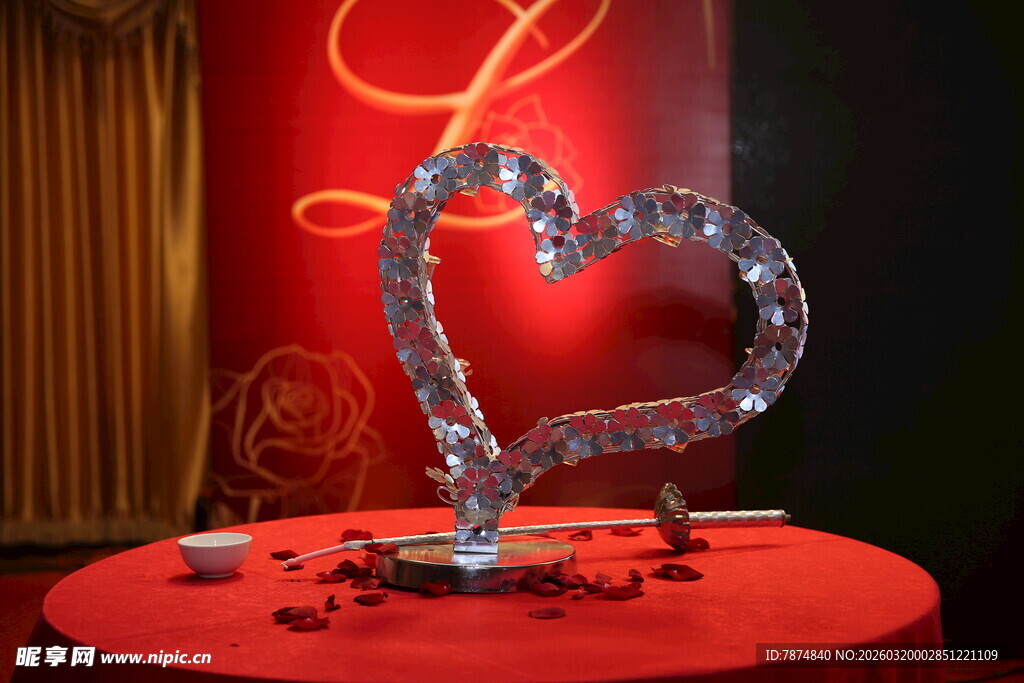 心形水晶摆件 浪漫氛围