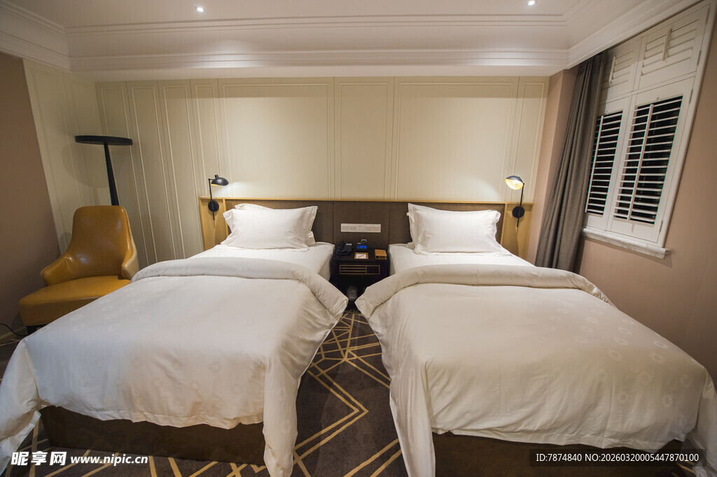 温馨双床客房展示