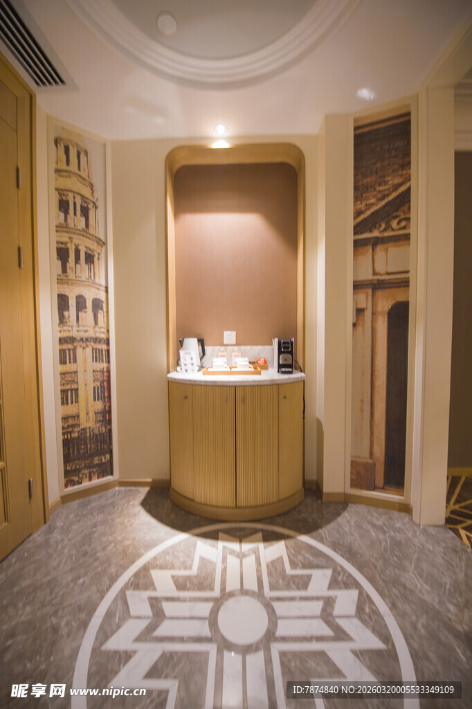 豪华典雅的室内接待空间