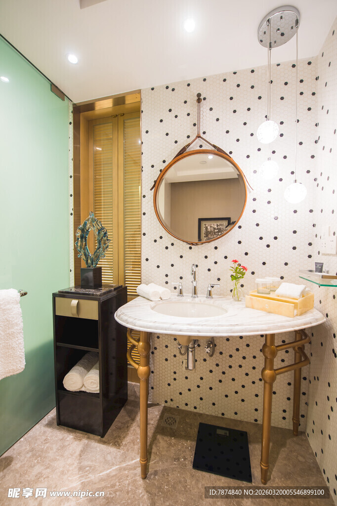 现代简约风浴室洗手区域