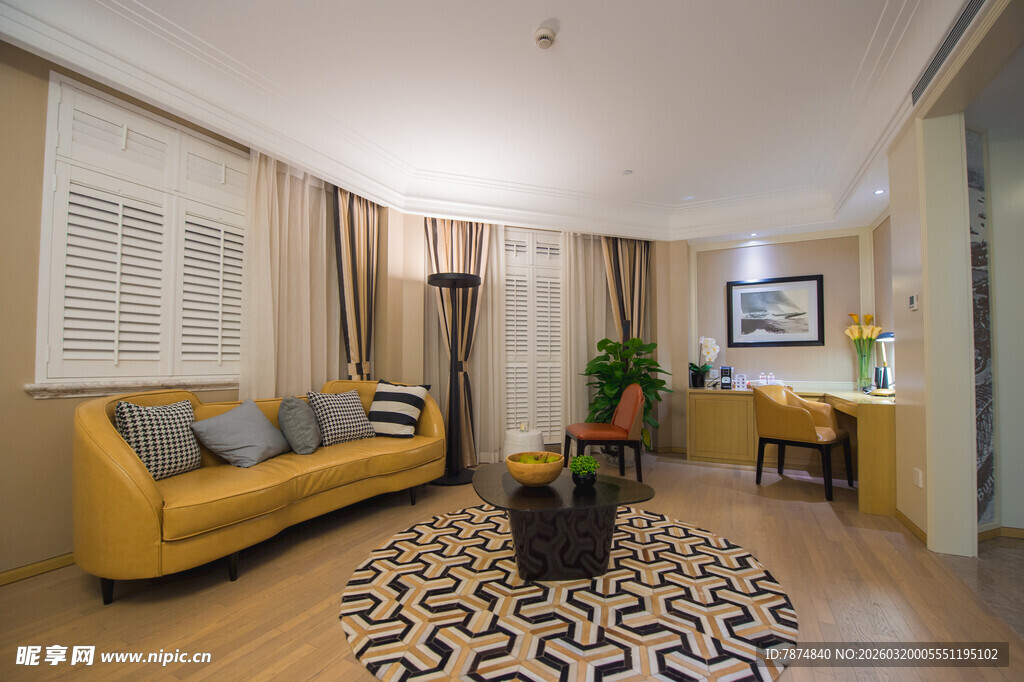 现代温馨客厅室内场景