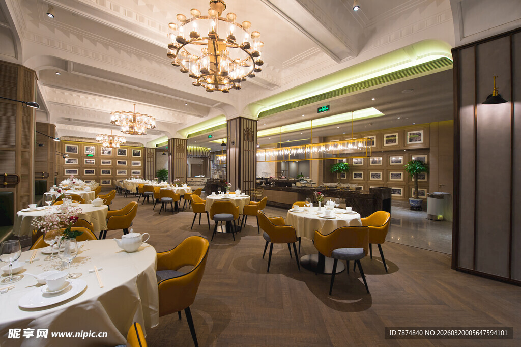 豪华餐厅内景布置