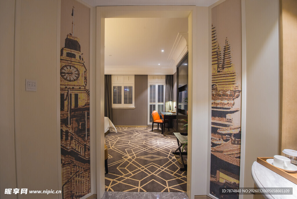 现代风格家居过道景致