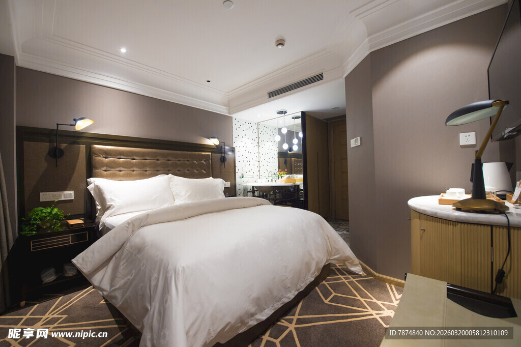 豪华现代风格酒店卧室