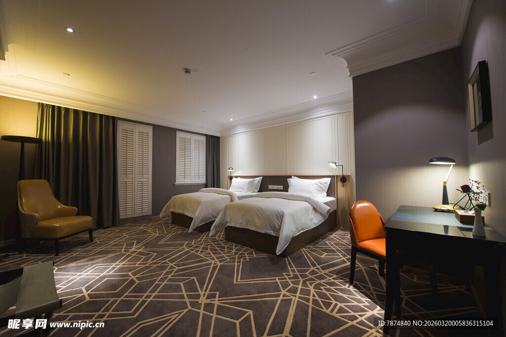 现代风格舒适酒店客房