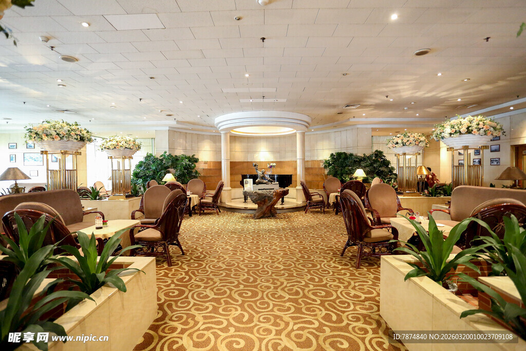 豪华大堂室内绿植装饰景观