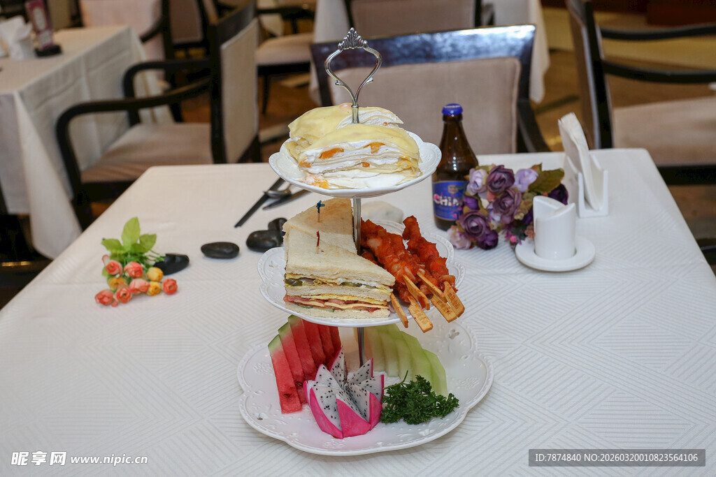 三层架美味西式下午茶