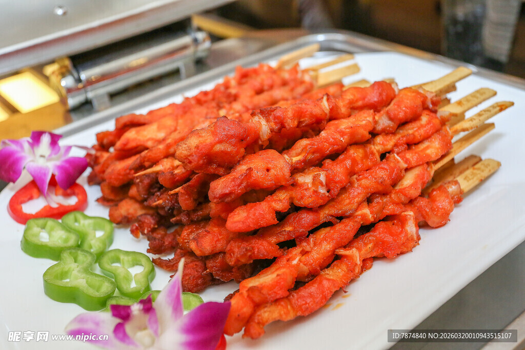 美味烤肉串 色泽诱人