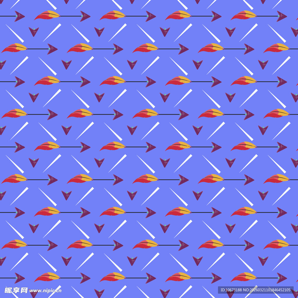 羽毛箭头图案背景