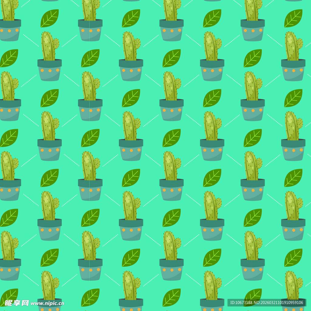 仙人掌图案背景