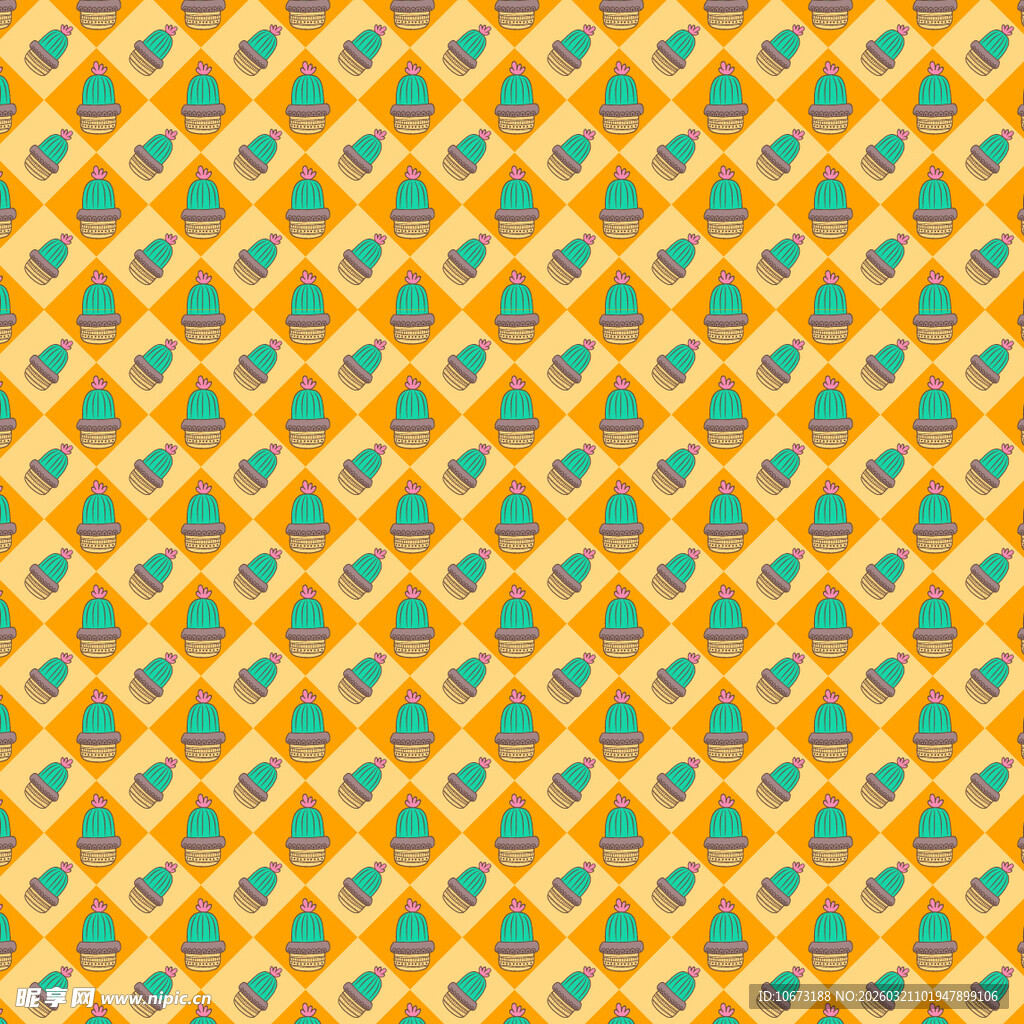 仙人掌图案背景