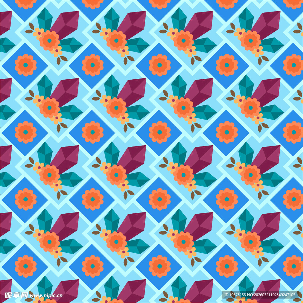 波西米亚元素图案背景