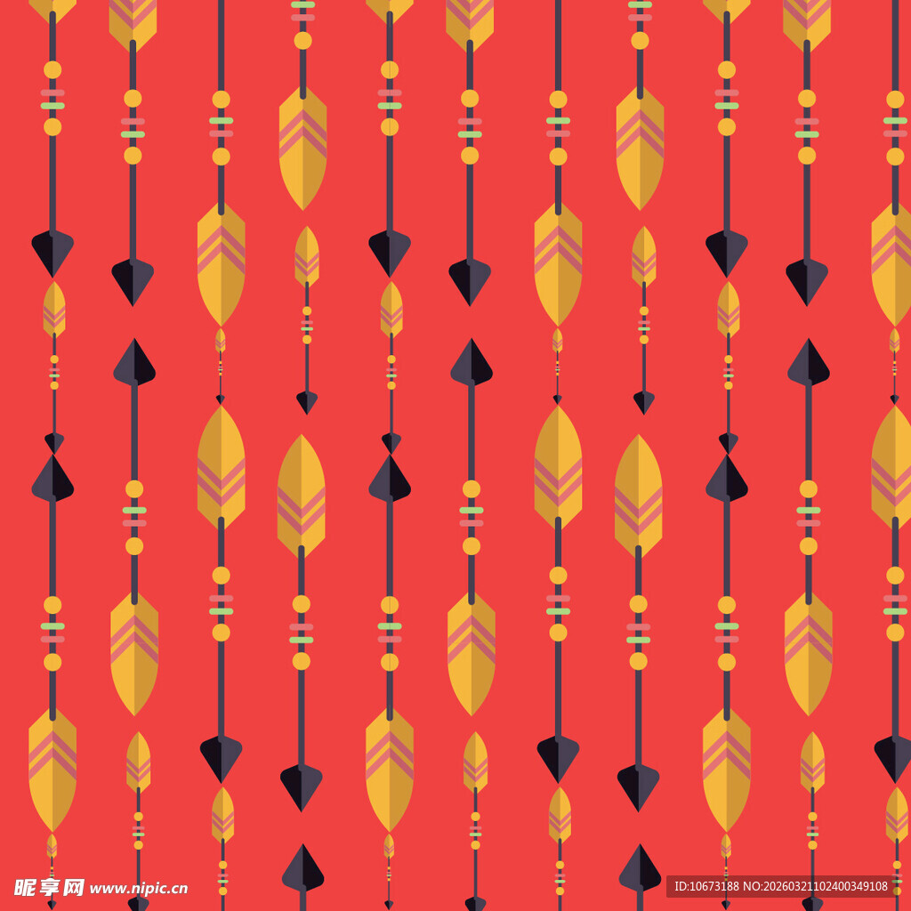 羽毛箭头图案背景