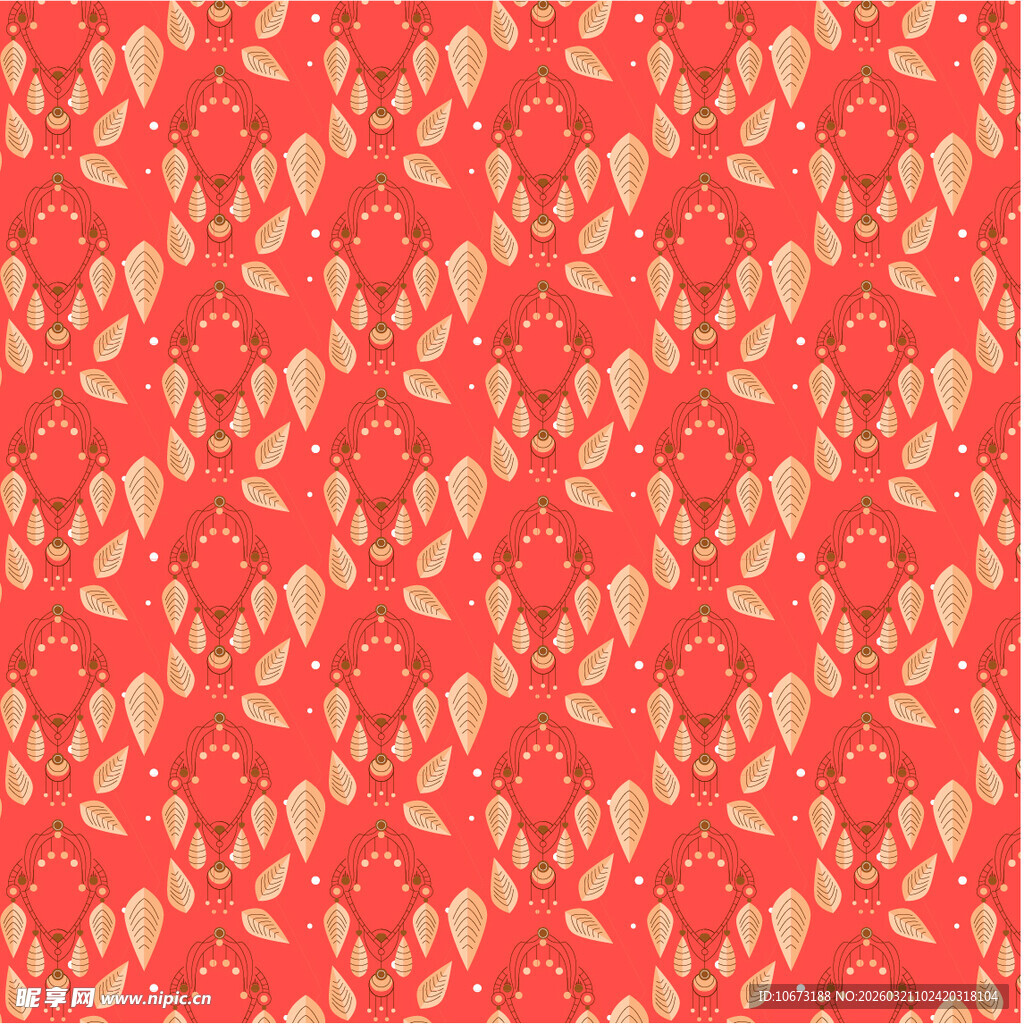 波西米亚元素图案背景