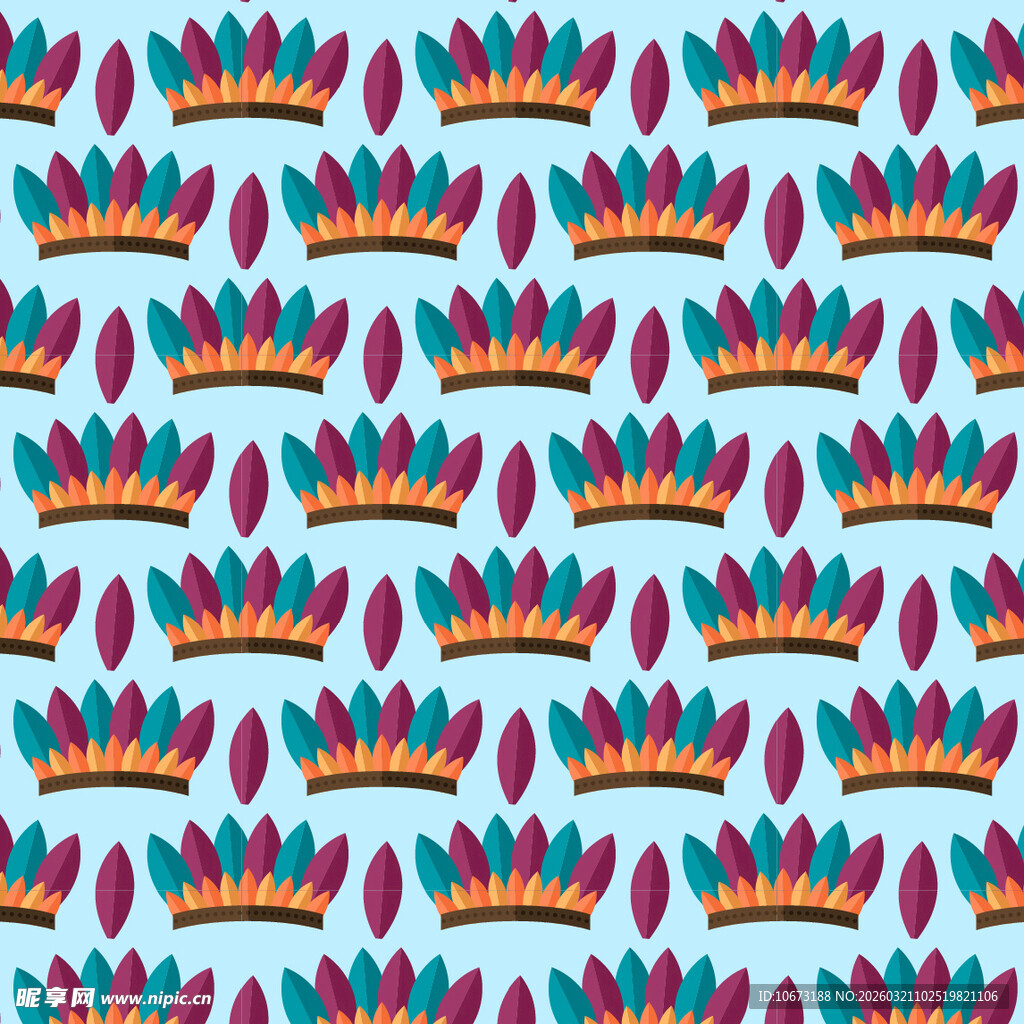 羽毛帽图案背景