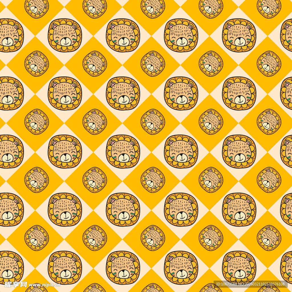 狮子图案背景