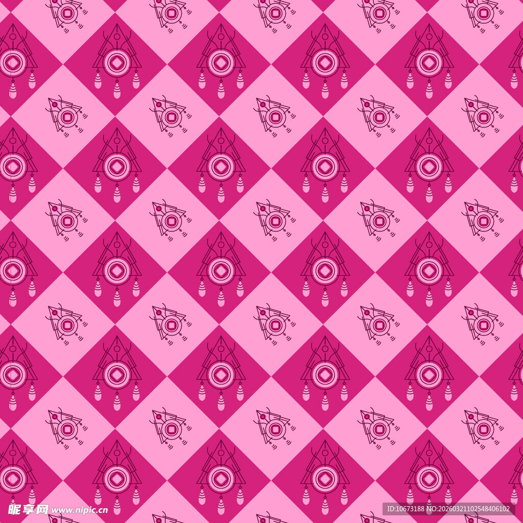 波西米亚元素图案背景