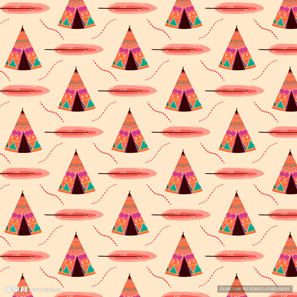 波西米亚元素图案背景