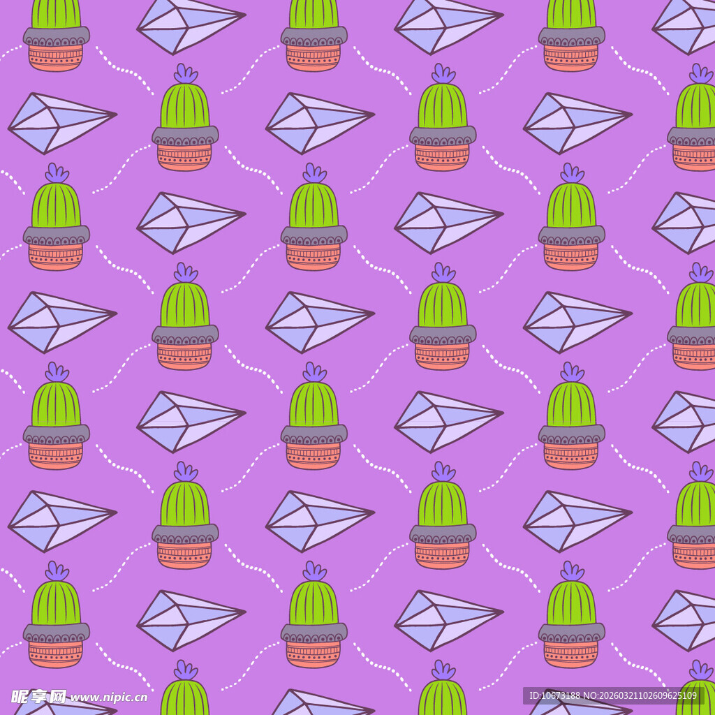 仙人掌图案背景