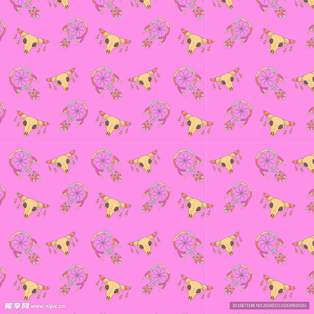 波西米亚元素图案背景