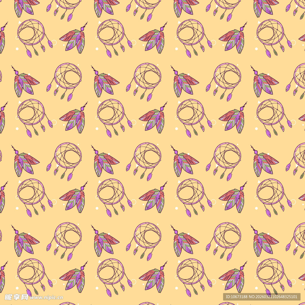 波西米亚元素图案背景