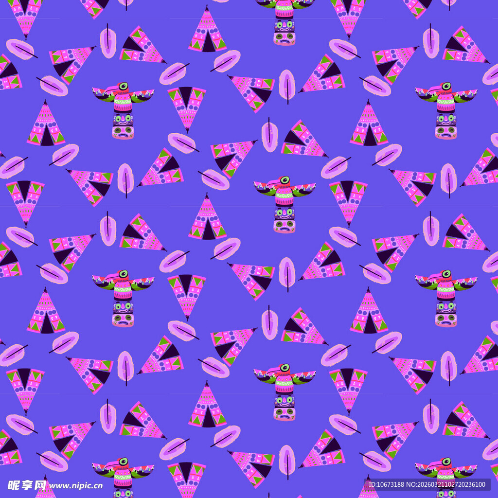 波西米亚元素图案背景