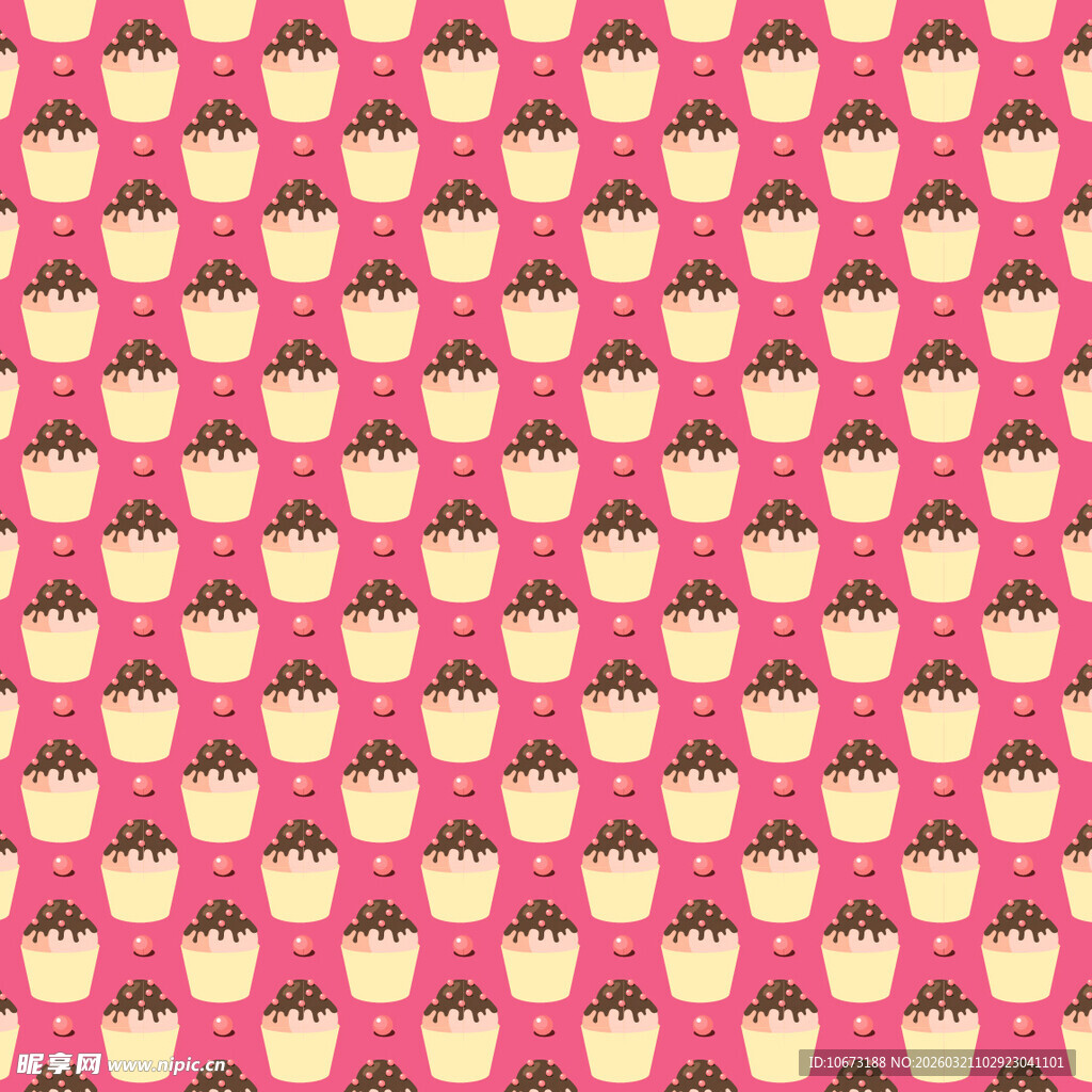 杯子蛋糕图案背景