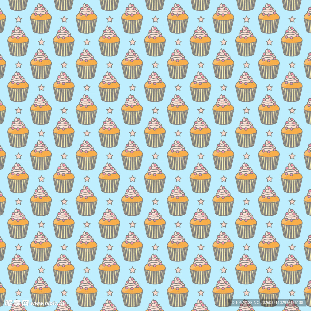 杯子蛋糕图案背景