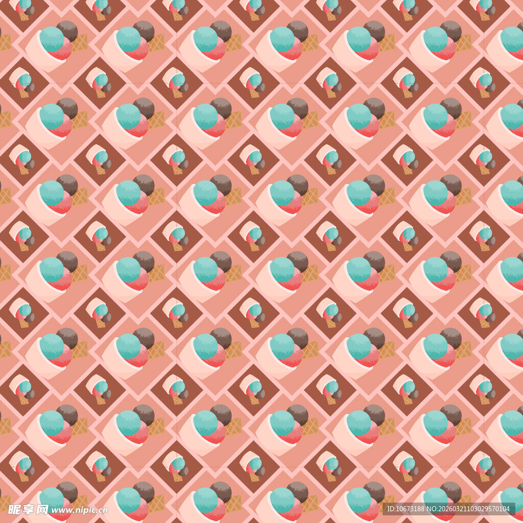 冰淇淋图案背景