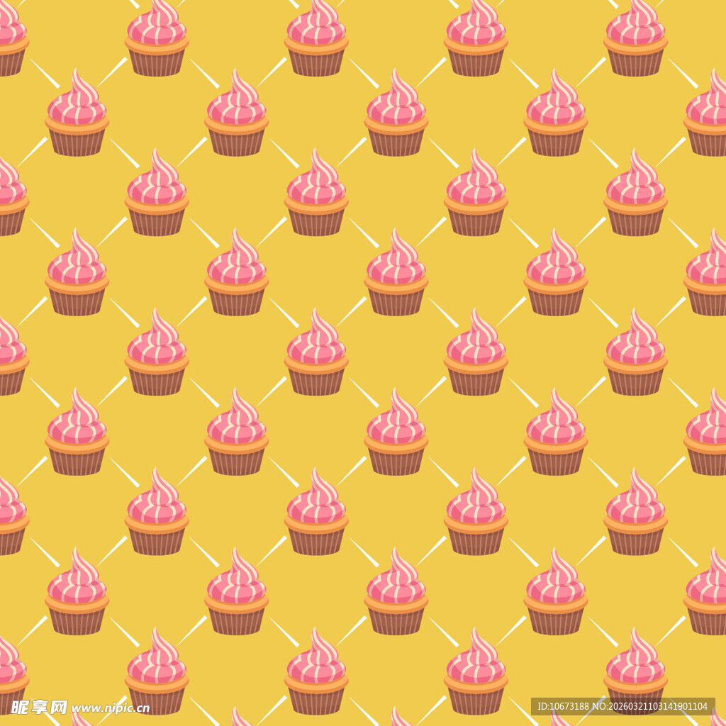 杯子蛋糕图案背景