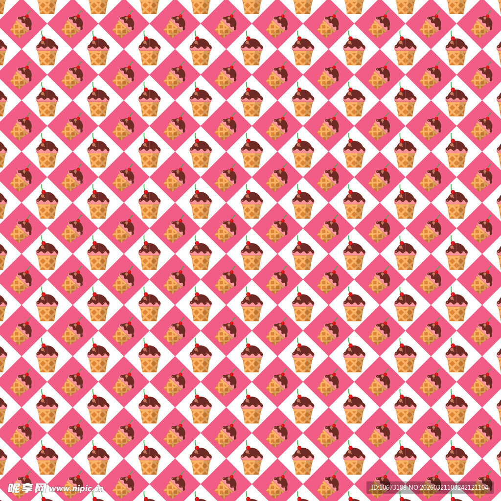 巧克力冰淇淋图案背景