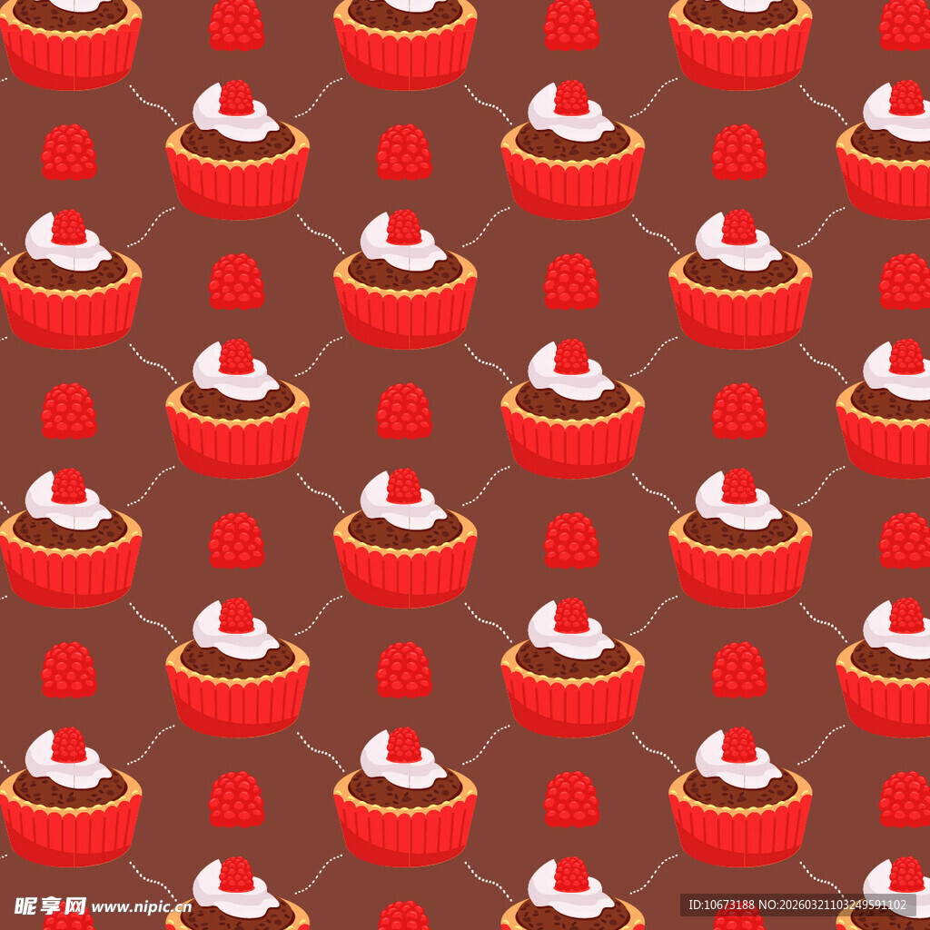 红色蛋糕图案背景