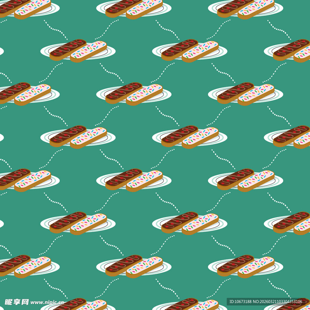 巧克力甜点图案背景