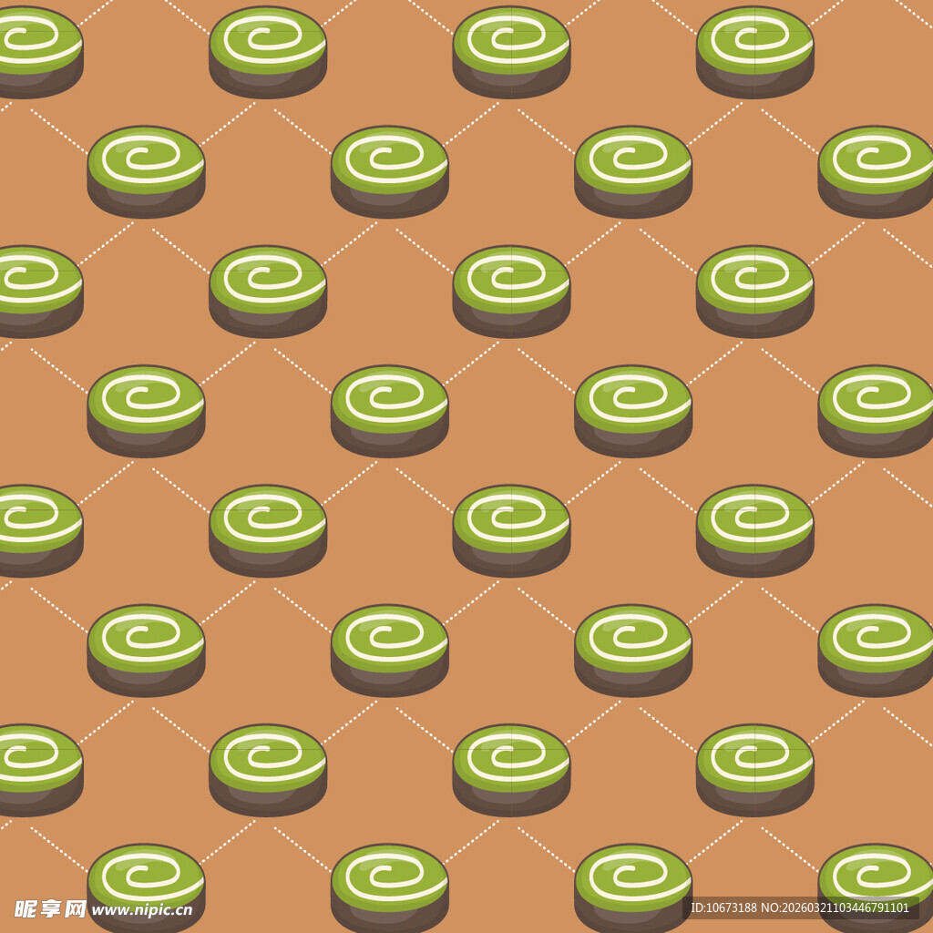 抹茶瑞士卷图案背景
