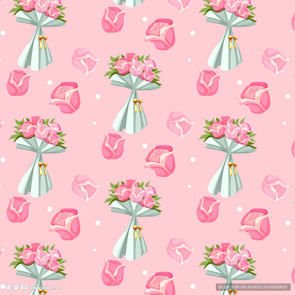 粉色浪漫花卉图案背景