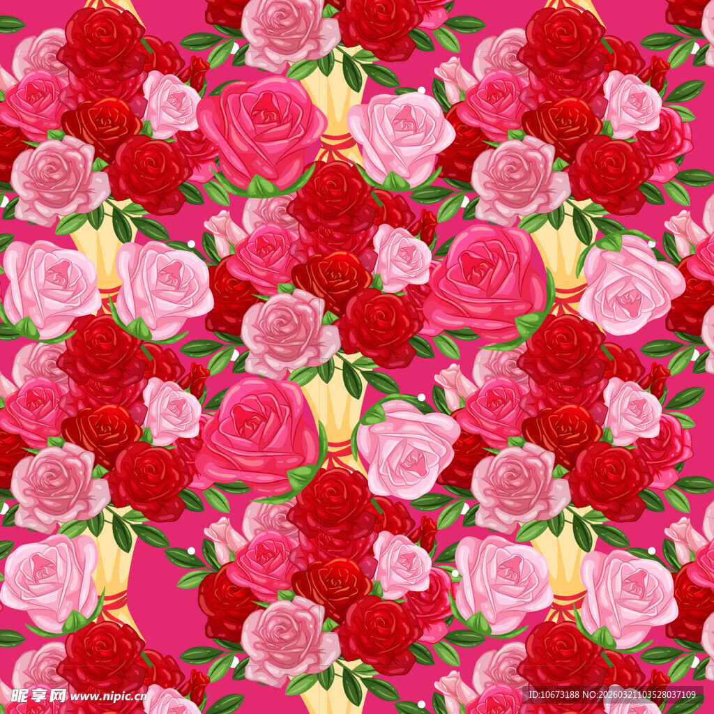 玫瑰花卉图案背景