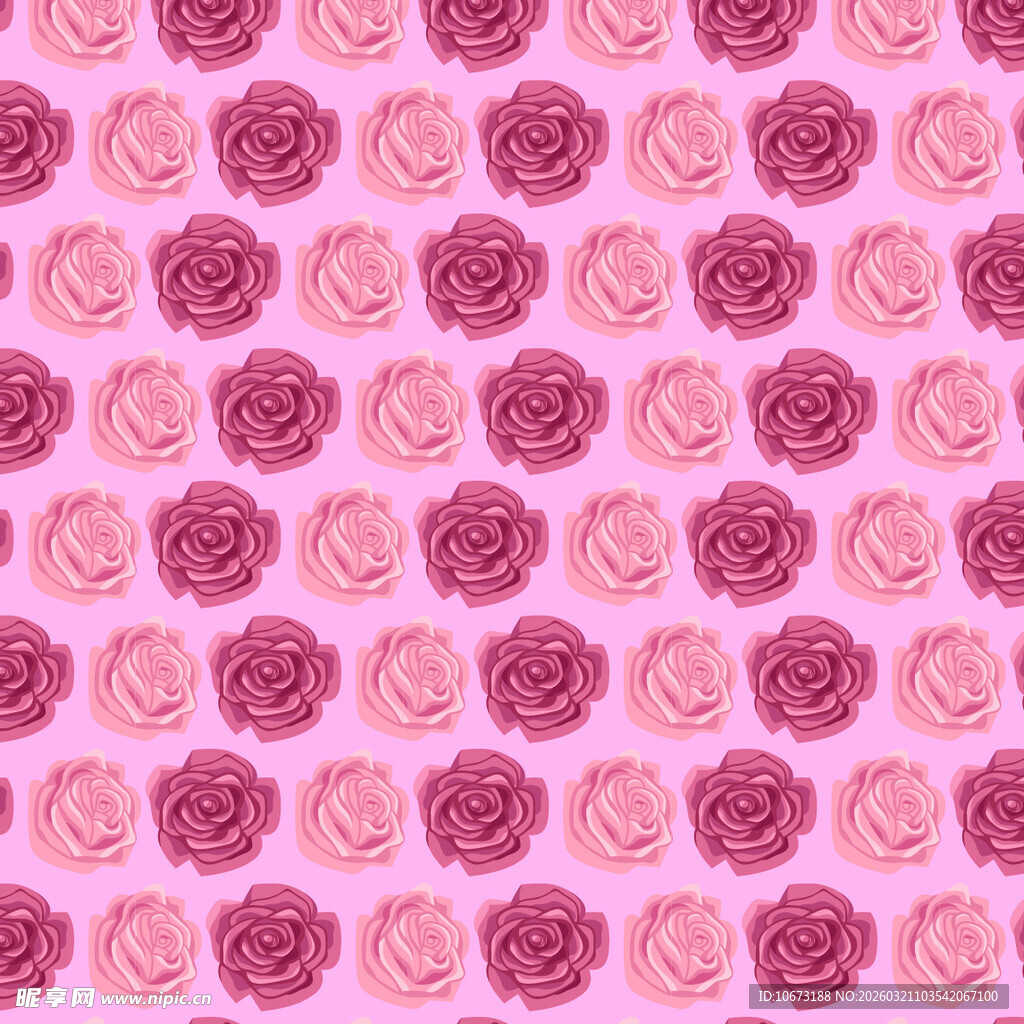 粉色玫瑰图案背景