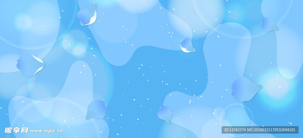 梦幻蓝色抽象背景图案