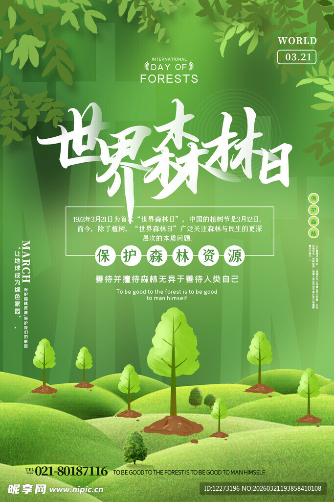 世界森林日主题宣传图