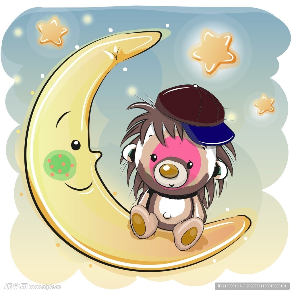 月亮上的可爱小怪兽