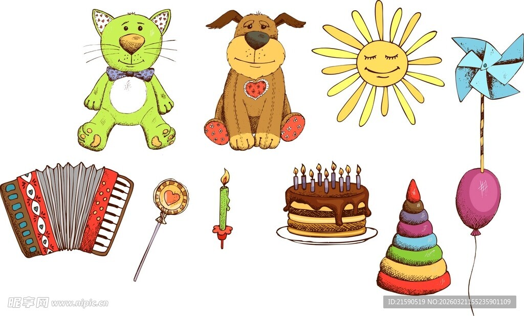 儿童玩具与派对物品集合