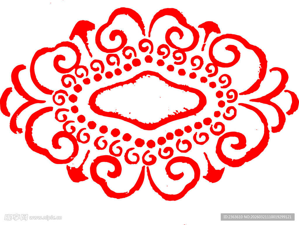 中式传统红色花纹图案